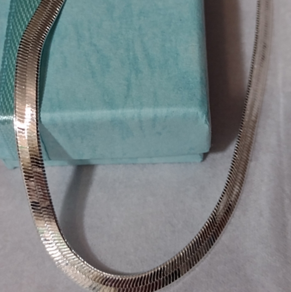 .925 Flat Sterling Silver Chain 20" - Picture 2 of 14